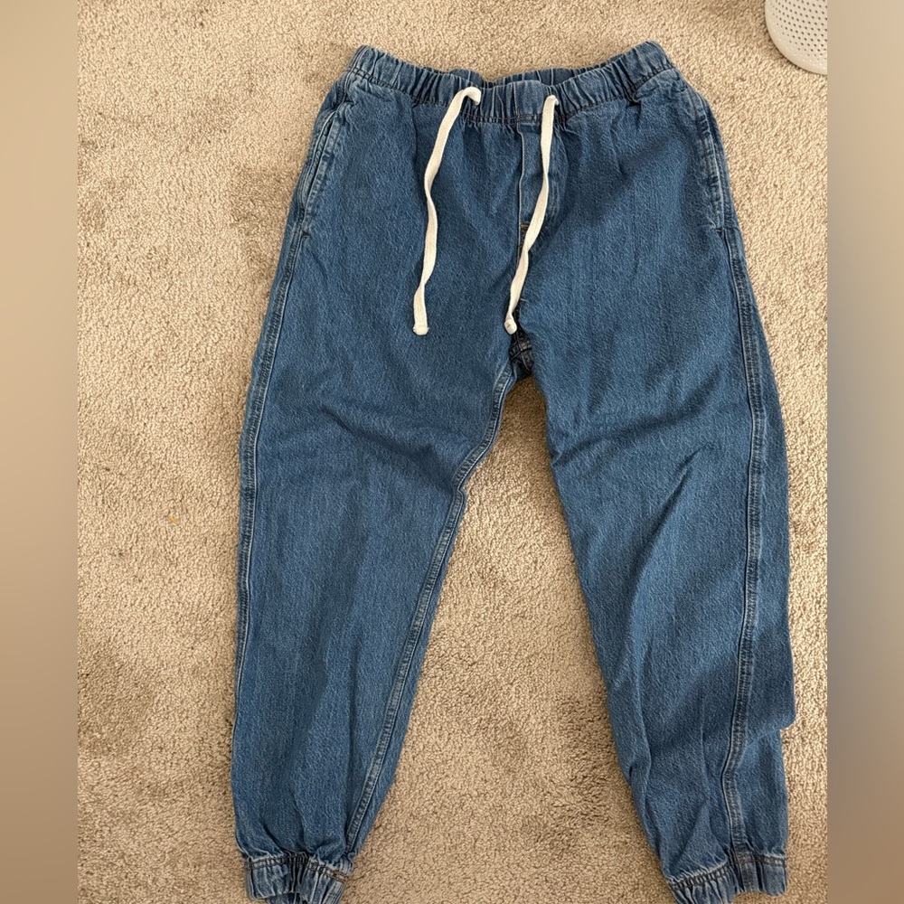 H&M Blue Jogger Jeans with Elastic Cuffs